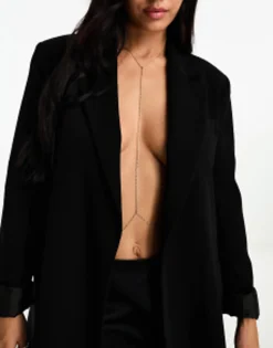 Belts*DESIGN Body Harness With Twist Chain In Tone Gold