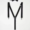 Ties*DESIGN Bow Tie And Braces Set In Black
