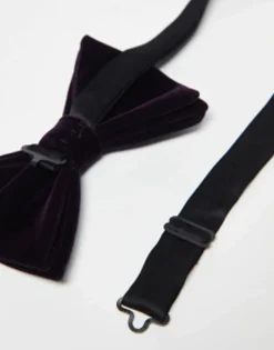 Ties*DESIGN Bow Tie In Dark Velvet Purple