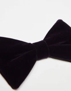 Ties*DESIGN Bow Tie In Dark Velvet Purple