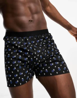 Underwear*DESIGN Boxers In With Gaming Print Black