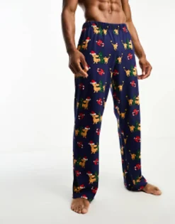 Gifts*DESIGN Christmas Dachshund Lounge Pants In Navy