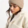 Hats*DESIGN Chunky Double Roll Beanie In Biscuit Beige