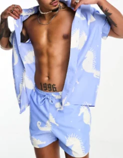 Swimwear*DESIGN Co-Ord In Seahorse Print