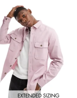 Tall*DESIGN Cotton Shacket In Lilac