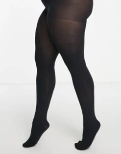 Socks & Tights*Curve Design 90 Denier Super Stretch Improved Fit Tights In Black