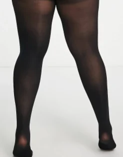 Socks & Tights*Curve Design 2 Pack 60 Denier Tights In Super Stretch Fit In Black