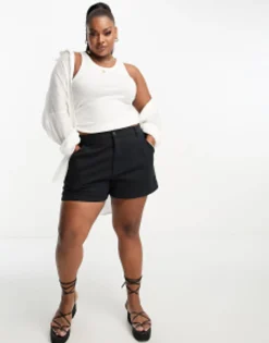 Shorts*DESIGN Curve Chino Short In Black