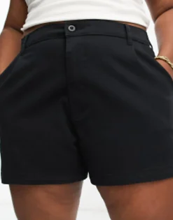 Shorts*DESIGN Curve Chino Short In Black