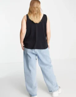Multipacks*Curve Design Ultimate Vest With Scoop Neck In Cotton In 2 Pack Save - Multi Black & White
