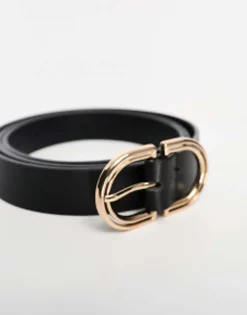 Belts*Curve Design Waist And Hip Jeans Belt In Black