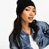 Beanies*DESIGN Deep Turn Up Beanie In Black
