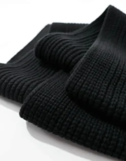 Scarves*DESIGN Extra Long Skinny Scarf In Black