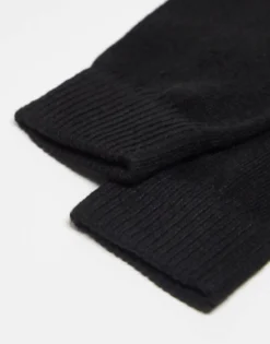 Gloves*DESIGN Fingerless Gloves In Black