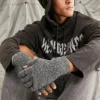 Gloves*DESIGN Fingerless Gloves In And White Black