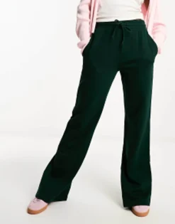 Tracksuits & Joggers*DESIGN Flared Jogger In Forest Green
