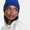 Beanies*DESIGN Fluffy Rib Beanie In Cobalt Blue Colbolt Blue