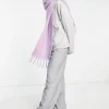Scarves*DESIGN Fluffy Tassel Scarf In Pink Mix