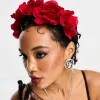 Hair Accessories*DESIGN Halloween Garland Headband In Floral Red