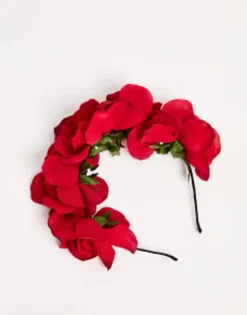 Hair Accessories*DESIGN Halloween Garland Headband In Floral Red