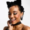 Hair Accessories*DESIGN Halloween Headband With Cat Ears With Faux Fur In Black