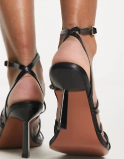 Sandals*DESIGN Hamper Strappy Mid Heeled Sandals In Black