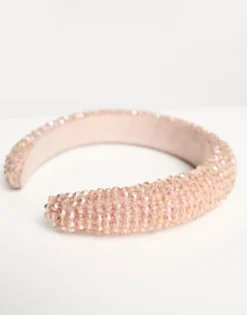 Hair Accessories*DESIGN Headband With Faceted Bead Detail In Blush