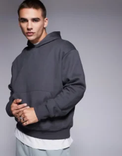 Tracksuits*DESIGN Heavyweight Mix & Match Set In Washed Black