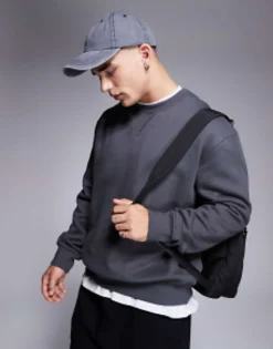 Tracksuits*DESIGN Heavyweight Mix & Match Set In Washed Black