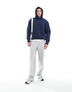Tracksuits*DESIGN Heavyweight Oversized Hoodie In Navy - Navy