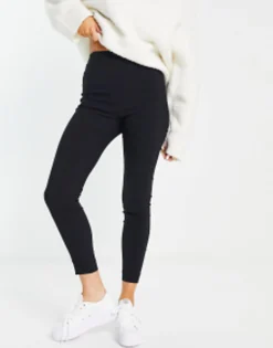Suits & Tailoring*DESIGN High Waist Trousers Skinny Fit In Black