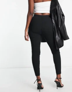 Suits & Tailoring*DESIGN Hourglass High Waist Trousers Skinny Fit In Black