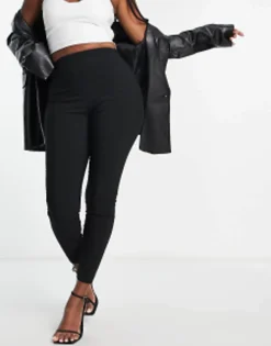 Suits & Tailoring*DESIGN Hourglass High Waist Trousers Skinny Fit In Black