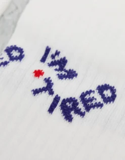 Gifts*DESIGN Im Tired Slogan Socks In White