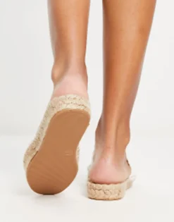 Sandals*DESIGN Jade Knotted Espadrille Mules In Natural