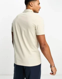 Polo Shirts*DESIGN Jersey Shirt In Beige Pelican