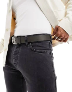 Belts*DESIGN Leather Belt In Black