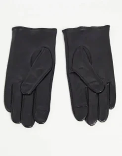 Gloves*DESIGN Leather Driving Gloves In Black