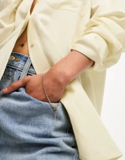 Shirts*DESIGN Linen Shirt In Neutral Off White