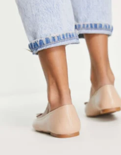 Flat Shoes*DESIGN Locus Round Ballet Flats In Beige
