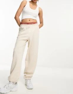 Tracksuits & Joggers*DESIGN Low Rise Oversized Joggers With Puddle Hem In Stone