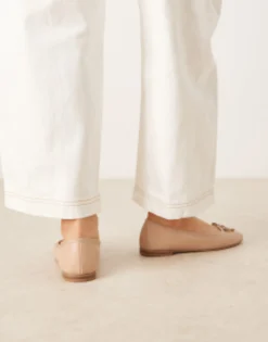 Flat Shoes*DESIGN Lullaby Bow Ballet In Beige