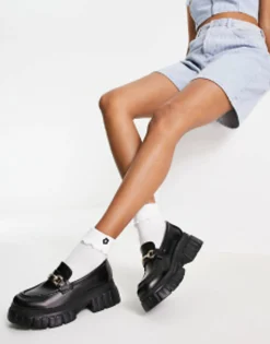 Loafers*DESIGN Magnus Chunky Loafers In Black