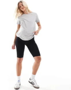 Shorts*Maternity Design Over The Bump Basic Legging Short In Black