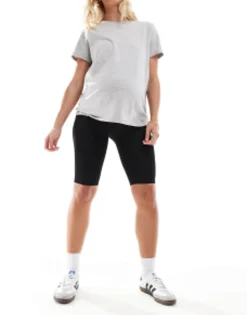 Shorts*Maternity Design Over The Bump Basic Legging Short In Black
