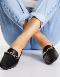 Loafers*DESIGN Mingle Chain Loafers In Black