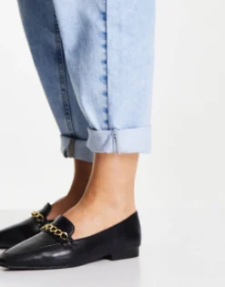 Loafers*DESIGN Mingle Chain Loafers In Black