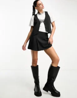 Suits & Tailoring*DESIGN Mix & Match Co-Ord In Black Pinstripe