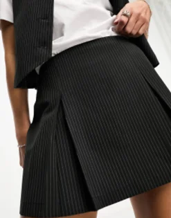Suits & Tailoring*DESIGN Mix & Match Co-Ord In Black Pinstripe