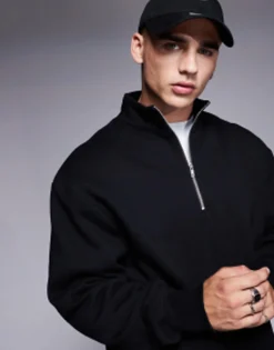 Tracksuits*DESIGN Mix & Match Heavyweight Set In Black